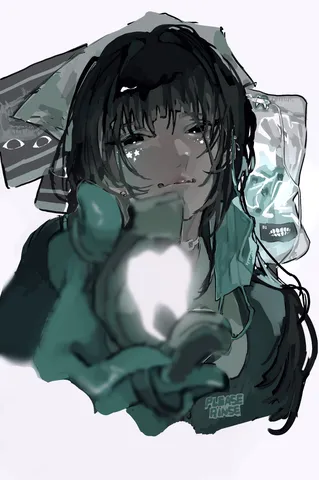 光に照らされた、憂いを秘めた眼差し