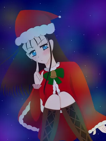 星空のクリスマスガール