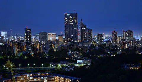 都会の灯りが灯る twilight time