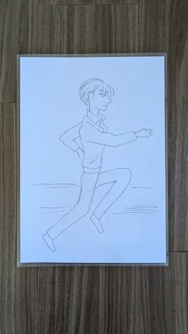 疾走するアニメキャラ