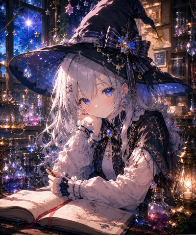星降る夜の魔女の書斎