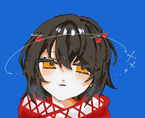 青と赤が映える瞬間