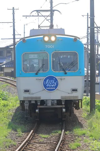 魚々が駆ける、青いレール