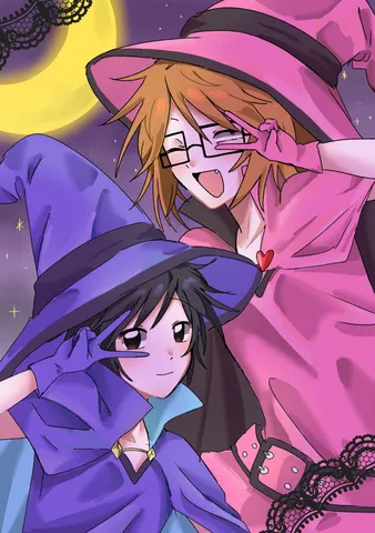 ハロウィンは魔法使いと月夜に
