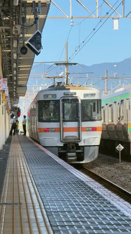 夕暮れの線路に響く列車
