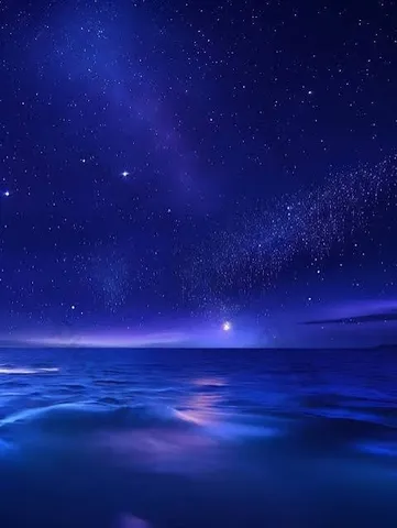 星と海の静かな瞬間