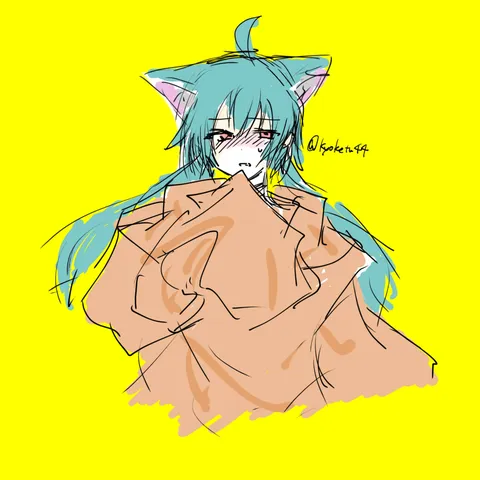 猫耳キャラの恥じらい？