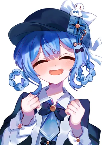 晴れやかな青と満ち足りた表情