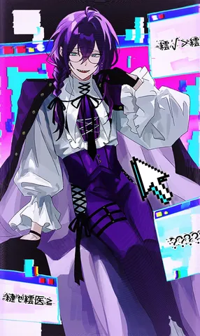 紫のグリッチ劇場