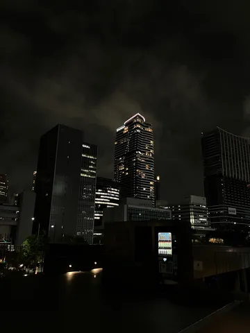 夜景に映る静かな対比