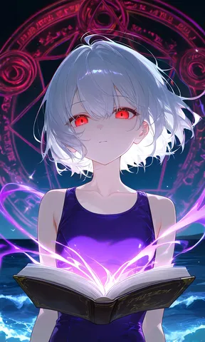 魔法書から溢れる神秘の光