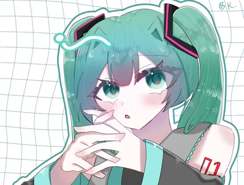 ミクさんのクールな眼差し