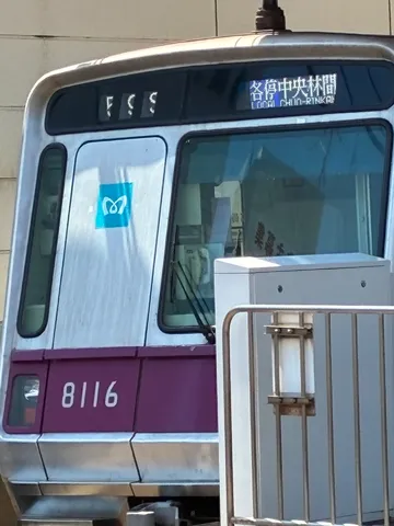 色が踊る列車の正面