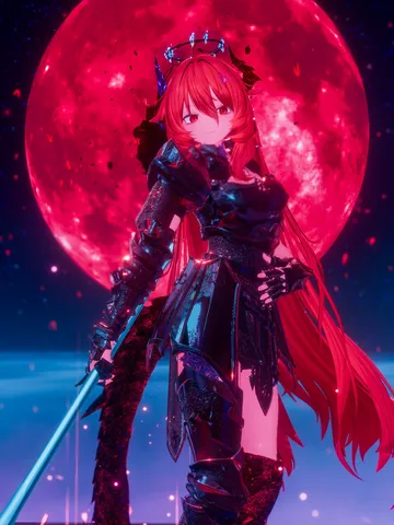 深紅の月夜に舞う戦乙女