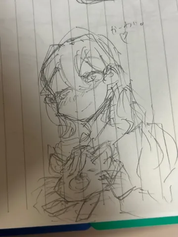 ノートに描いたラフスケッチ