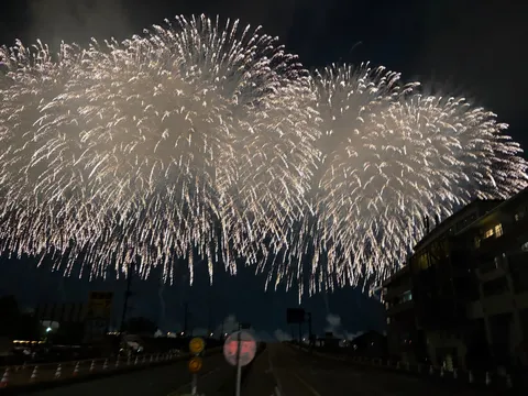 夜空を彩る、黄金のカーテン
