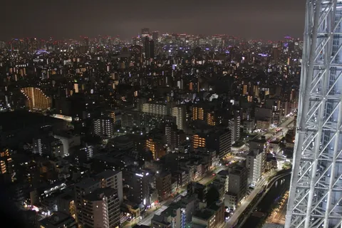 煌めく夜景、見下ろす摩天楼