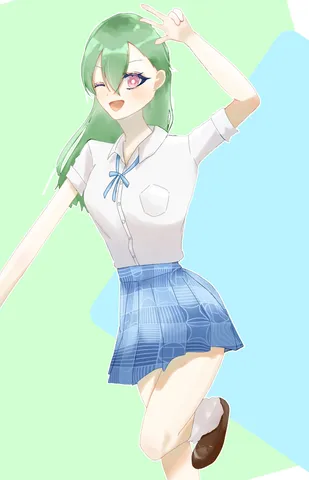 元気いっぱい、夏のお嬢さん