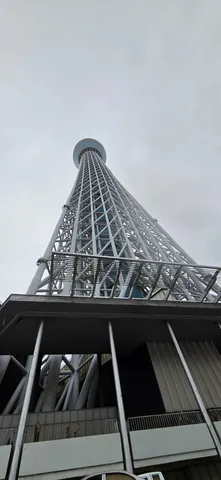 天空へ伸びる鉄骨タワー