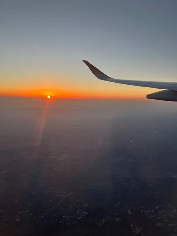 空からのサンセットフライト