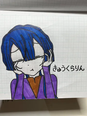 青髪と静かな佇まい