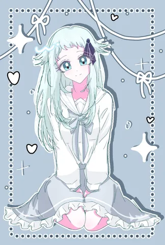 水色の夢、きらめく少女