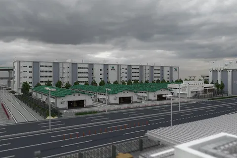 無機質な倉庫街の静寂
