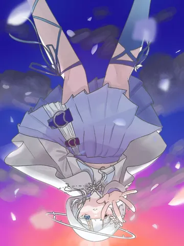 逆さまの世界、舞い散る花びら