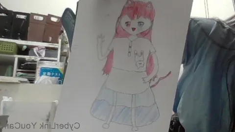 猫耳少女の可愛らしいイラスト