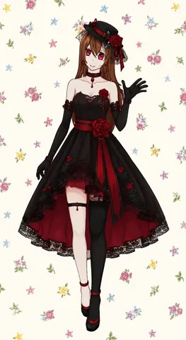 薔薇に彩られたゴシックロリータ