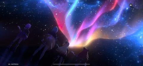 宇宙の彩りに見とれて