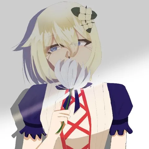 静寂に包まれた花と少女