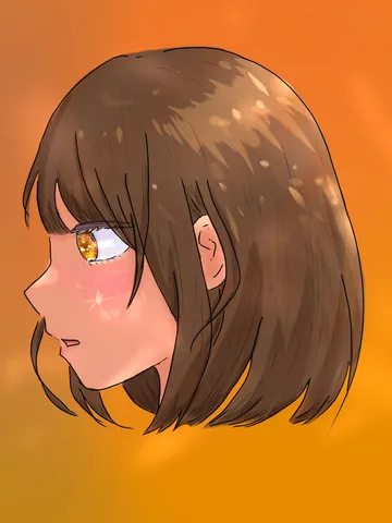 オレンジの静かな視線