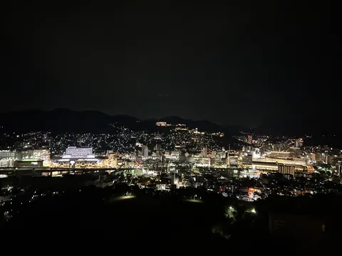 夜空の星、どこへやら？都市の光が主役です