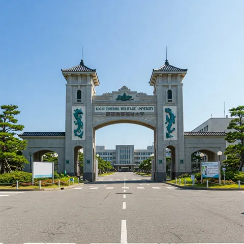 正門の青空と龍の像