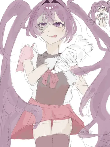パープルツインテールの少女