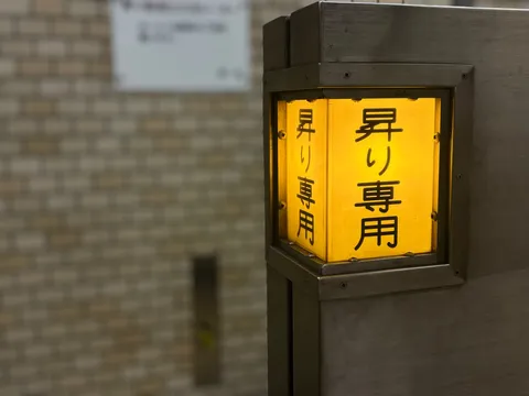 上へと誘う黄色い光