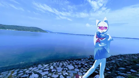 湖畔に現れた青い物語