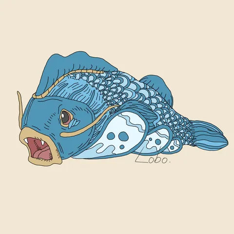 風格漂う青い魚