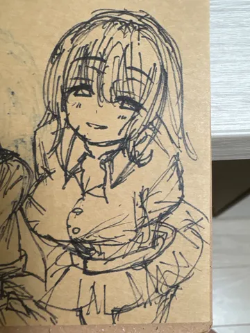 ラフスケッチ風の女の子