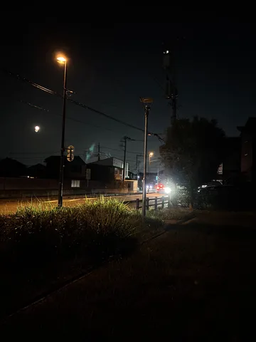 夜の路地に灯る一瞬