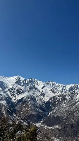 深遠なる雪山の青き静寂