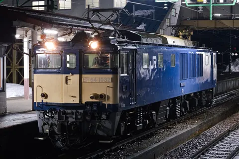雪夜を駆ける青い閃光