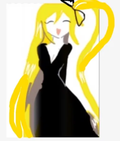黒いドレスと金色の髪