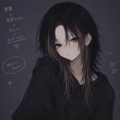 黒髪ウルフの憂い