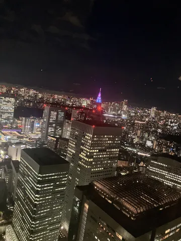 ネオンきらめく都会の夜景