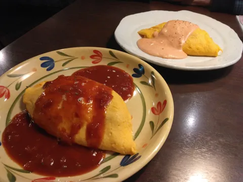 ソースと卵のデュエット