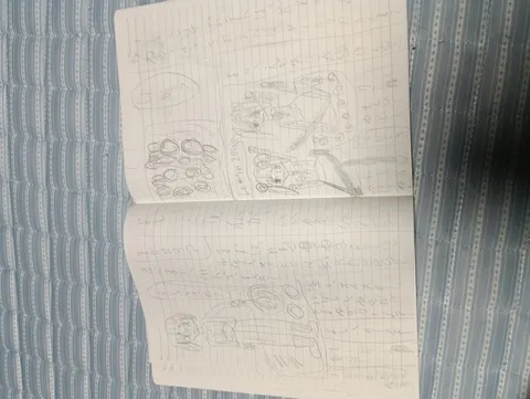 眠る前の落書き風景