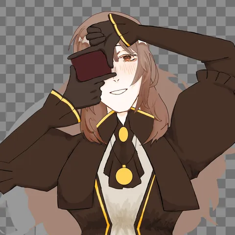 指でフレームを作る少女