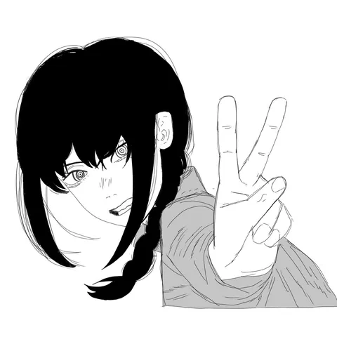 静かな視線と手のサイン